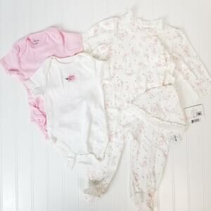 Little Me Sleeper & Bodysuit 9M Girl Bundle